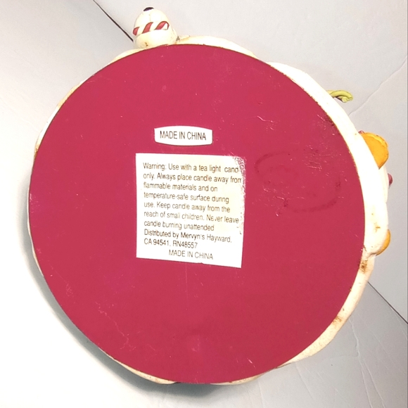 1999 Mervyn's Snowman Penguin Dog Collectible Resin Candle Holder - Picture 8 of 8